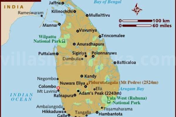 Map of Sri Lanka Map of Sri Lanka
